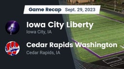 Recap: Iowa City Liberty  vs. Cedar Rapids Washington  2023