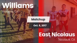 Matchup: Williams  vs. East Nicolaus  2017