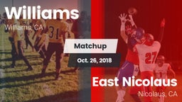 Matchup: Williams  vs. East Nicolaus  2018