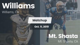 Matchup: Williams  vs. Mt. Shasta  2019