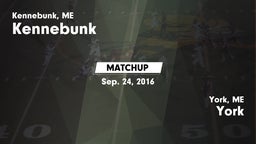 Matchup: Kennebunk High vs. York  2016