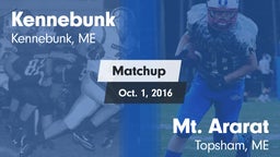 Matchup: Kennebunk High vs. Mt. Ararat  2016
