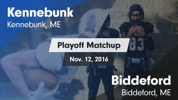Matchup: Kennebunk High vs. Biddeford  2016