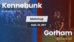 Matchup: Kennebunk High vs. Gorham  2017
