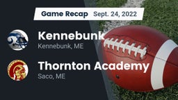 Recap: Kennebunk  vs. Thornton Academy 2022