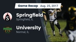 Recap: Springfield  vs. University  2017