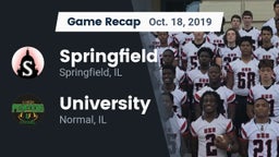 Recap: Springfield  vs. University  2019