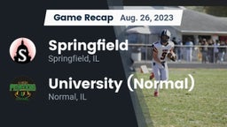 Recap: Springfield  vs. University (Normal)  2023