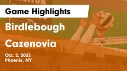 Birdlebough  vs Cazenovia  Game Highlights - Oct. 2, 2023