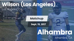 Matchup: Wilson  vs. Alhambra  2017