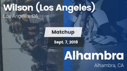 Matchup: Wilson  vs. Alhambra  2018