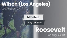 Matchup: Wilson  vs. Roosevelt  2019