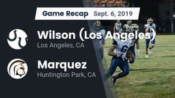 Recap: Wilson  (Los Angeles) vs. Marquez  2019