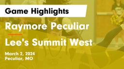 Raymore Peculiar  vs Lee's Summit West  Game Highlights - March 2, 2024
