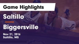 Saltillo  vs Biggersville Game Highlights - Nov 21, 2016