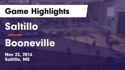 Saltillo  vs Booneville Game Highlights - Nov 22, 2016
