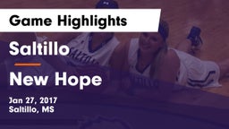 Saltillo  vs New Hope Game Highlights - Jan 27, 2017