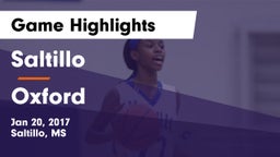 Saltillo  vs Oxford  Game Highlights - Jan 20, 2017