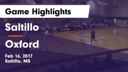 Saltillo  vs Oxford Game Highlights - Feb 16, 2017