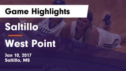 Saltillo  vs West Point Game Highlights - Jan 10, 2017