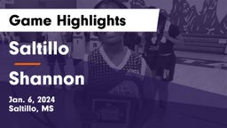 Saltillo  vs Shannon  Game Highlights - Jan. 6, 2024