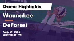 Waunakee  vs DeForest  Game Highlights - Aug. 29, 2023