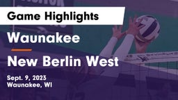 Waunakee  vs New Berlin West  Game Highlights - Sept. 9, 2023
