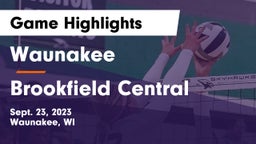 Waunakee  vs Brookfield Central  Game Highlights - Sept. 23, 2023