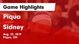 Piqua  vs Sidney  Game Highlights - Aug. 22, 2019