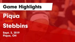 Piqua  vs Stebbins  Game Highlights - Sept. 3, 2019