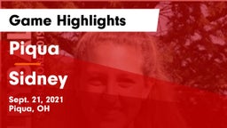 Piqua  vs Sidney Game Highlights - Sept. 21, 2021