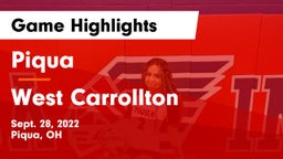 Piqua  vs West Carrollton Game Highlights - Sept. 28, 2022