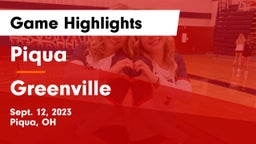 Piqua  vs Greenville  Game Highlights - Sept. 12, 2023