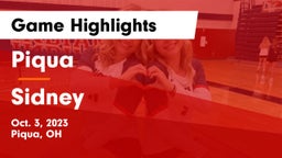 Piqua  vs Sidney  Game Highlights - Oct. 3, 2023