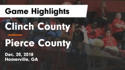 Clinch County  vs Pierce County  Game Highlights - Dec. 20, 2018