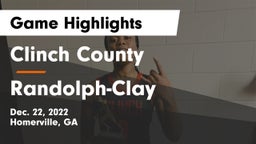 Clinch County  vs Randolph-Clay  Game Highlights - Dec. 22, 2022