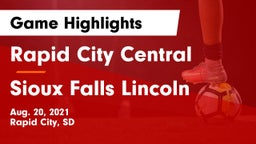Rapid City Central  vs Sioux Falls Lincoln  Game Highlights - Aug. 20, 2021