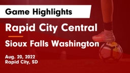Rapid City Central  vs Sioux Falls Washington  Game Highlights - Aug. 20, 2022
