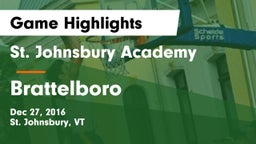 St. Johnsbury Academy  vs Brattelboro Game Highlights - Dec 27, 2016