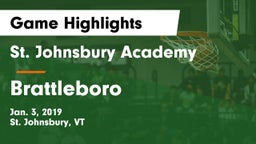 St. Johnsbury Academy  vs Brattleboro Game Highlights - Jan. 3, 2019