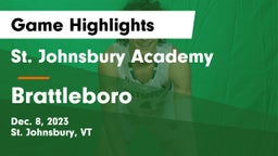 St. Johnsbury Academy  vs Brattleboro Game Highlights - Dec. 8, 2023