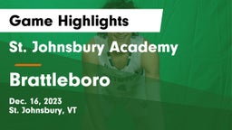 St. Johnsbury Academy  vs Brattleboro Game Highlights - Dec. 16, 2023