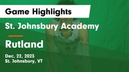 St. Johnsbury Academy  vs Rutland  Game Highlights - Dec. 22, 2023