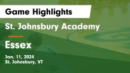 St. Johnsbury Academy  vs Essex  Game Highlights - Jan. 11, 2024