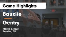 Bauxite  vs Gentry  Game Highlights - March 3, 2022