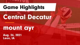 Central Decatur  vs mount ayr Game Highlights - Aug. 26, 2021