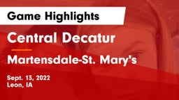 Central Decatur  vs Martensdale-St. Mary's  Game Highlights - Sept. 13, 2022
