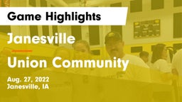 Janesville  vs Union Community  Game Highlights - Aug. 27, 2022