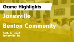 Janesville  vs Benton Community Game Highlights - Aug. 27, 2022