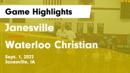 Janesville  vs Waterloo Christian  Game Highlights - Sept. 1, 2022